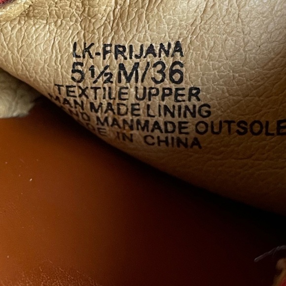 Lucky Brand Rainbow Color Woven Slide Sandals Stacked Heel Open Toe SZ 5.5 - Picture 9 of 13